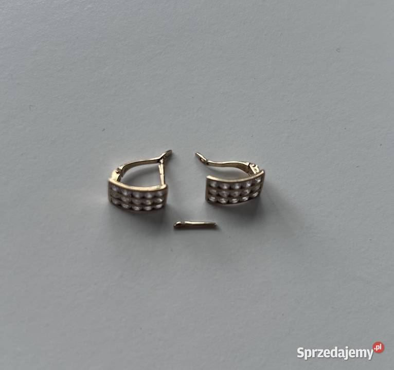 Apart złote kolczyki cyrkonie 333 Wrocław sprzedam