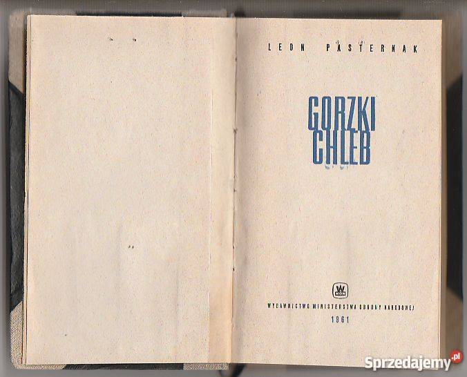 7680 GORZKI CHLEB LEON PASTERNAK literatura piękna - proza zagraniczna Czyrna