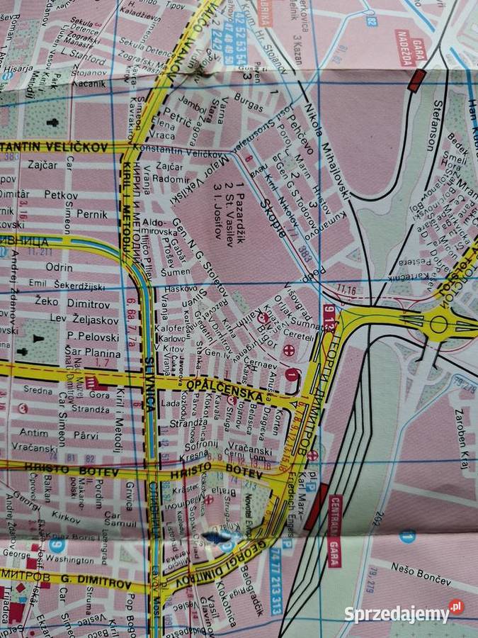 Bułgaria Sofia Szofia mapa sprzedam