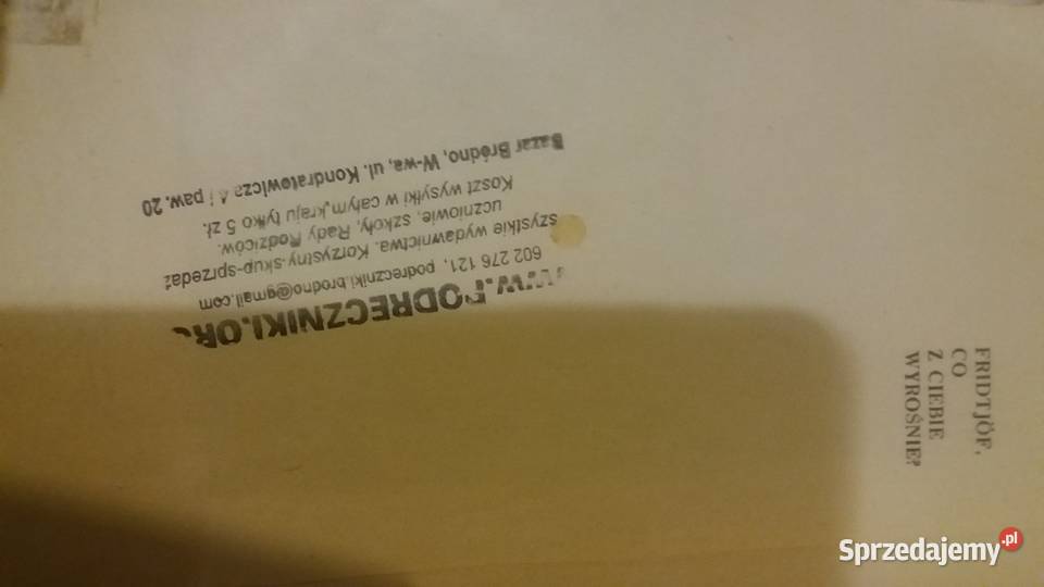 Fridtjof co z powieść biograficzna Antykwariat Warszawa