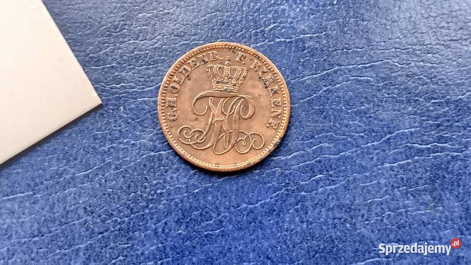 Stare monety 2 pfennig 1858 B NIemcy Oldenburg sprzedam