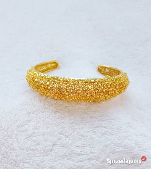 Nowa bransoletka arabska złoty kolor duża bangla Szczecin