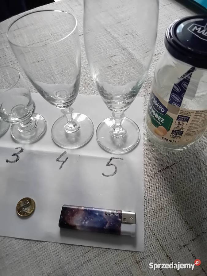 Kieliszki nowe rozne PRL SPOŁEM wodka wino i przezroczysty lubelskie Lublin