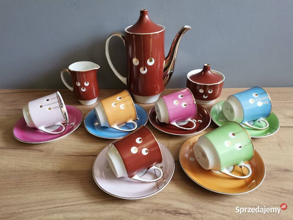 Stary serwis kawowy June Ćmielów W Potacki PRL Katowice sprzedam