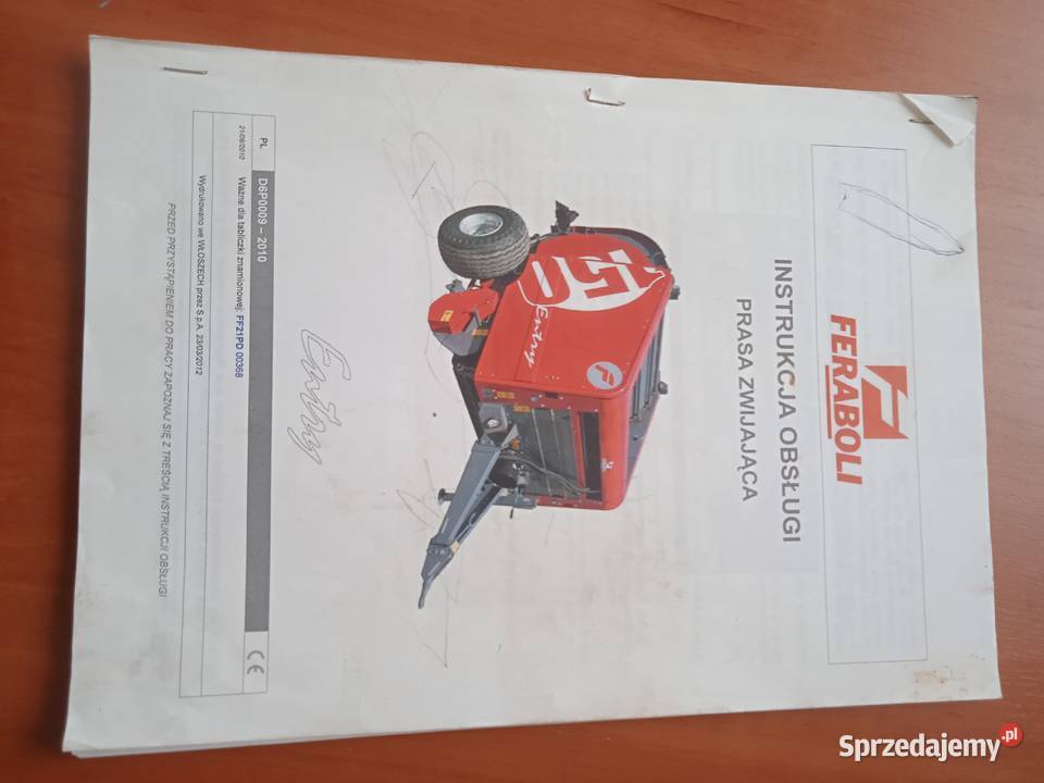 Prasa feraboli entry 120 Błaszki sprzedam