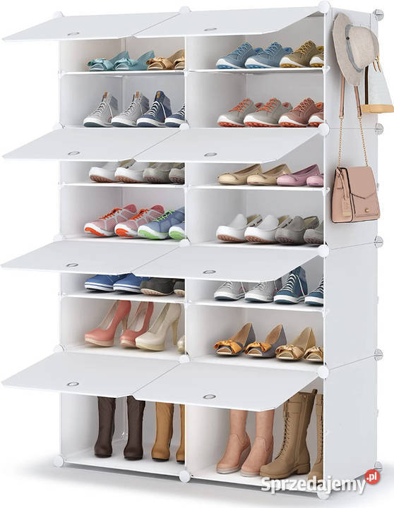 Szafka na buty regał HOMIDEC 2x7 biały z