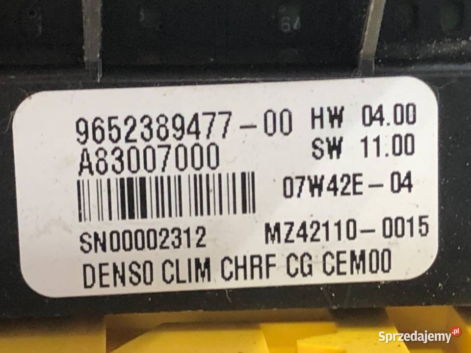 PANEL STEROWANIA NAWIEWU CITROEN C4 PICASSO I Części samochodowe podkarpackie