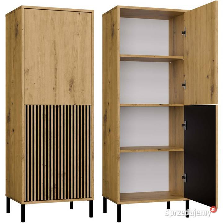Witryna KAMARO 2DK SLIMGŁADKI DĄB ARTISAN Lamele