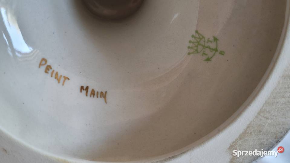 Wytworna ręcznie malowana kobaltowa duża amfora Kraków