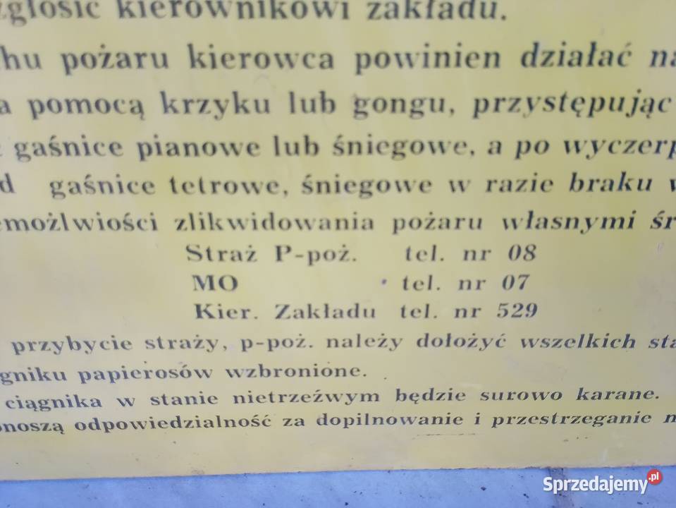 Instrukcja BHP stara zabytkowa loftt Jarosław