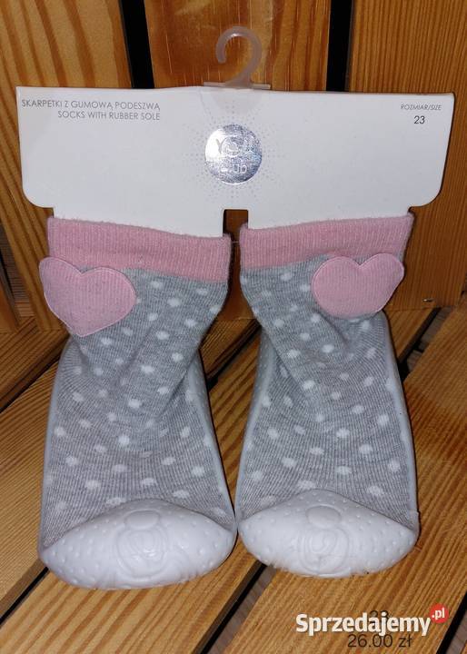 Skarpetki z gumową podeszwą rozmiar 23 dziewczynka Wadowice