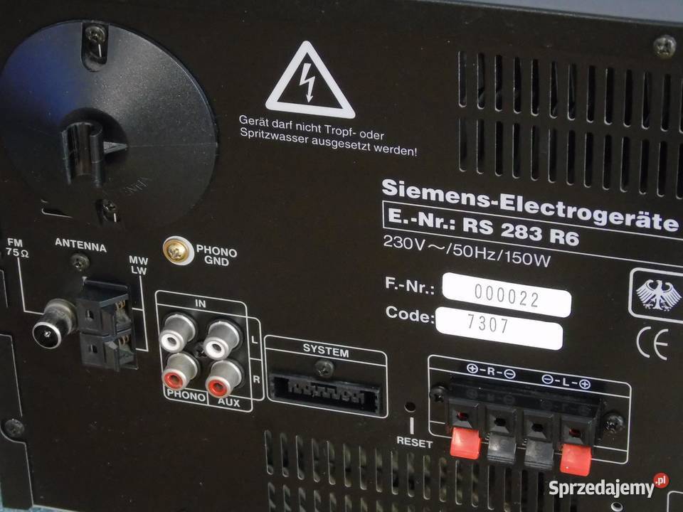 Amplituner Siemens RS283 pilot mocny 150 wat i podkarpackie Jasło
