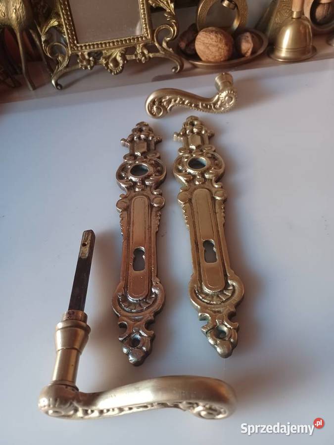 Piękne stare mosiężne szyldy I klamki wielkopolskie sprzedam