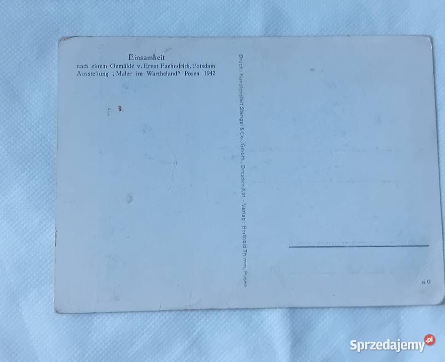 Pocztówka obraz Maler im Wartheland Poznań 1942 Koźminek