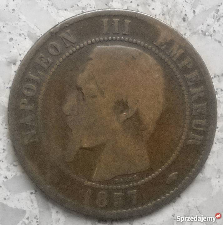 FRANCJADEUX 2 CENTIMES1857 rA NAPOLEON Legionowo
