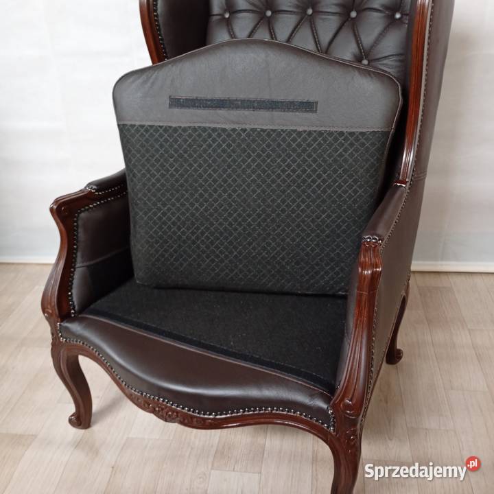 Fotel uszak Ludwikowski pełnej renowacji SKÓRA Puszczykowo sprzedam