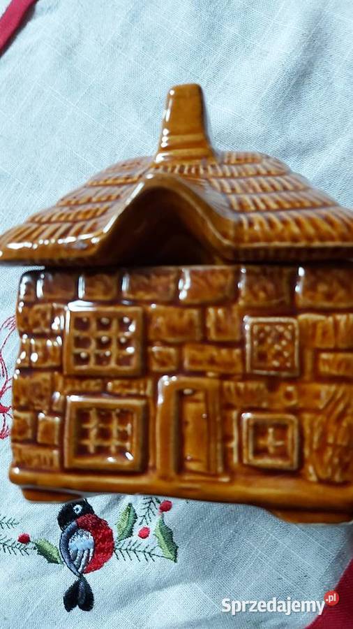 Ceramiczny pojemnik na miód domek prezent
