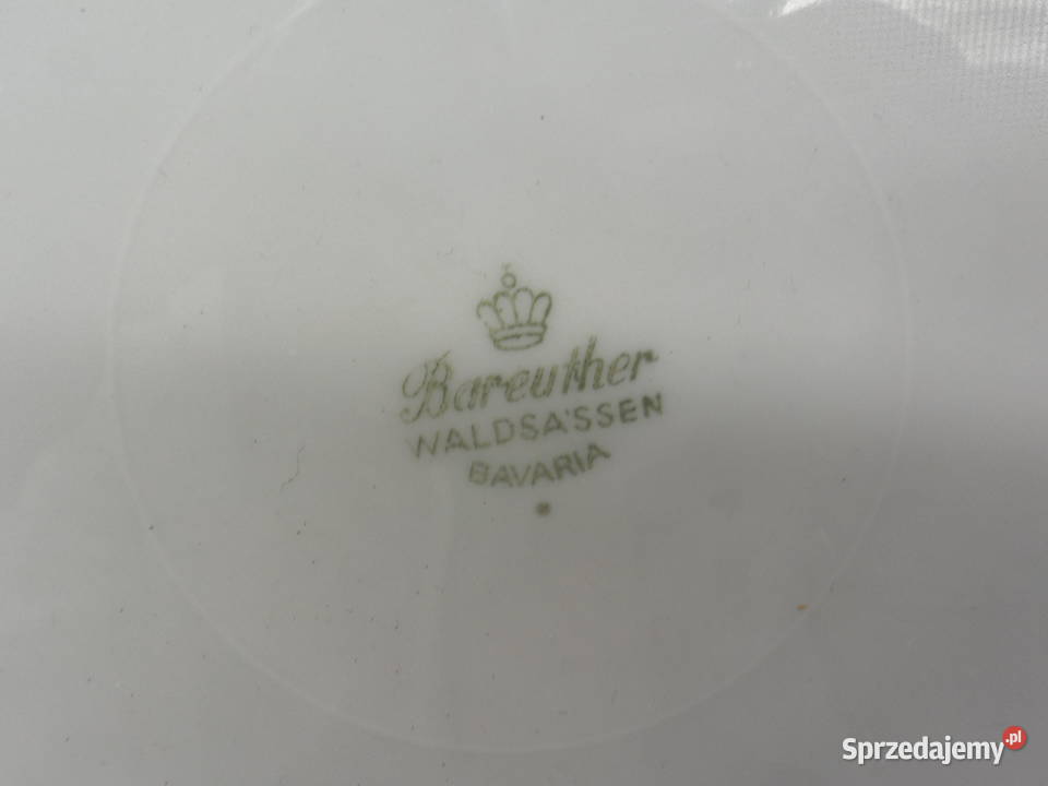 Talerzyki deserowe 8 BAREUTHER BAVARIA Porcelana i szkło wielkopolskie Raszków