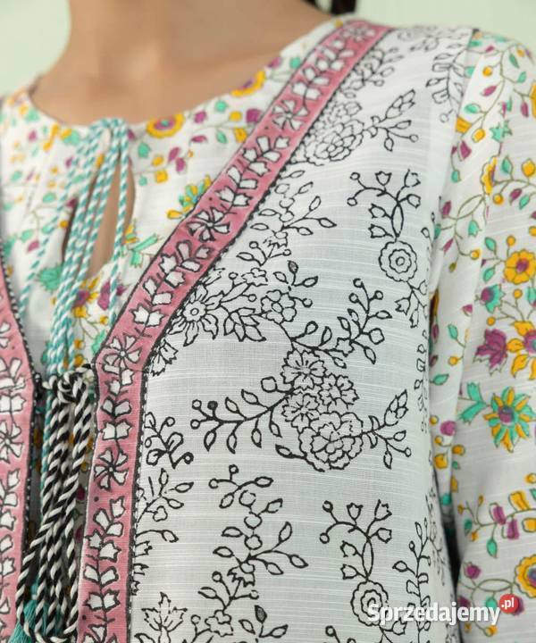 Biała kamizelka M 38 bawełna Orient Indie etno Rozmiar 38(M) Szczecin sprzedam