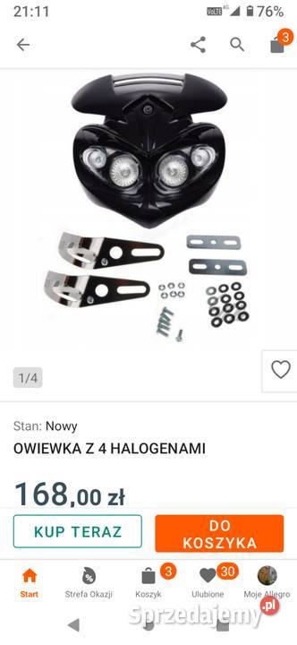 Sprzedam tanio przednia lampę do motoru sprawna Części i akcesoria motocyklowe Kielce
