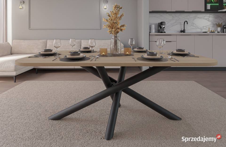 Nowość duży stół 185x90 stelaż pająk 4 kolory sprzedam