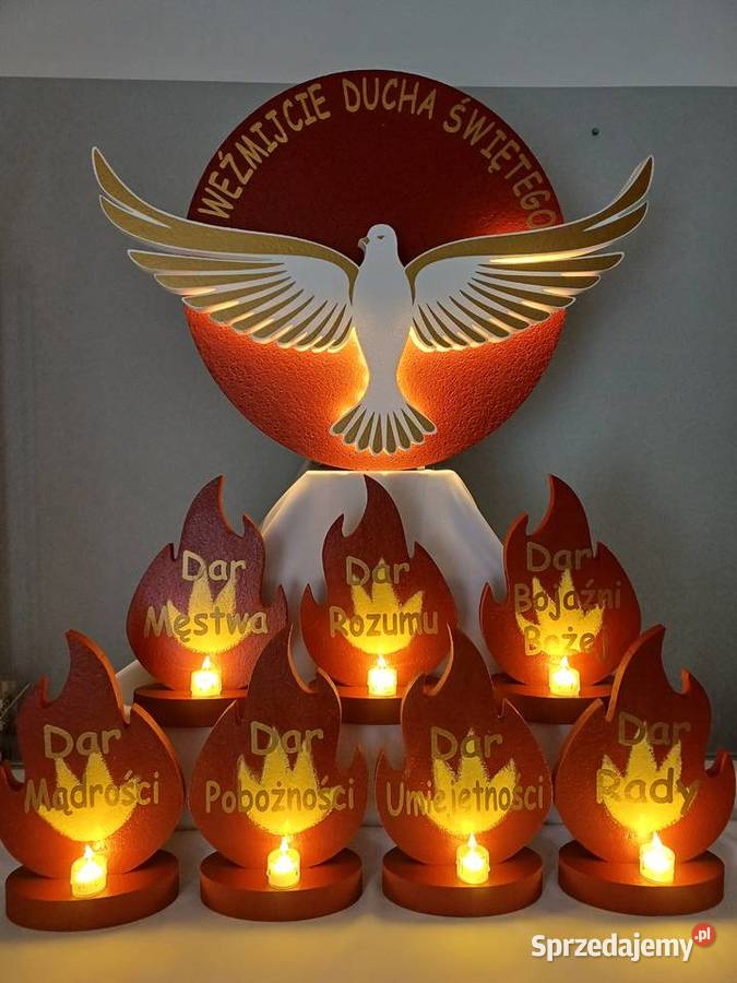 Bierzmowanie dekoracja z podświetleniem zestaw