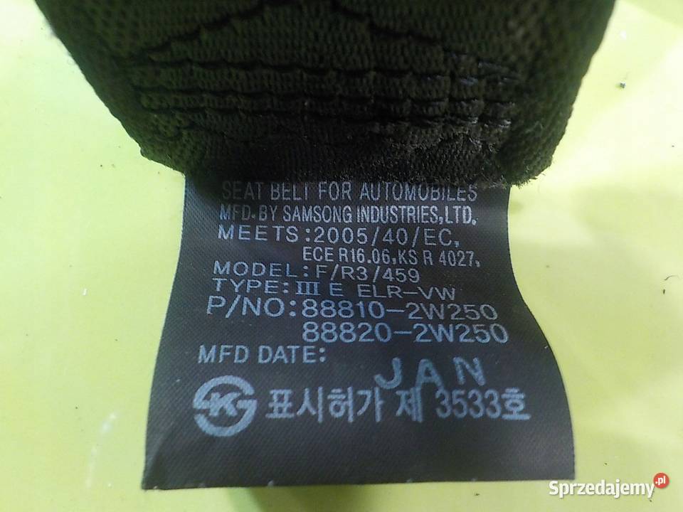 SANTA FE III 14r 5D pas bezpieczenstwa prawy osobowe Suków sprzedam