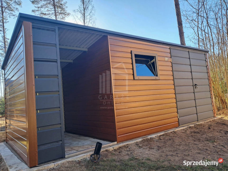 Schowek domek ogrodowy 45x2m wiata 2m brama okno