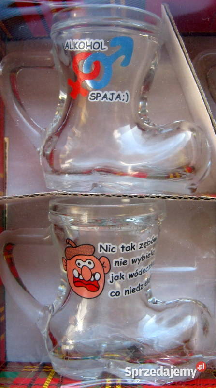 Śmieszne kieliszki z nadrukiem komplet 6 sztuk Kraków