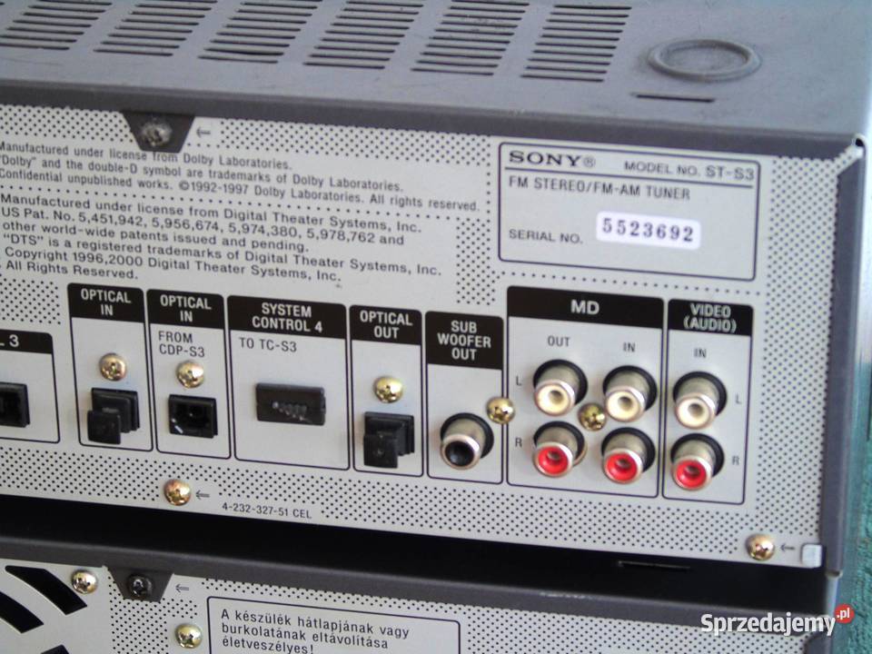 Wzmacniacz stereo Sony TAS3 korektor graficzny Wzmacniacze i pokrewne