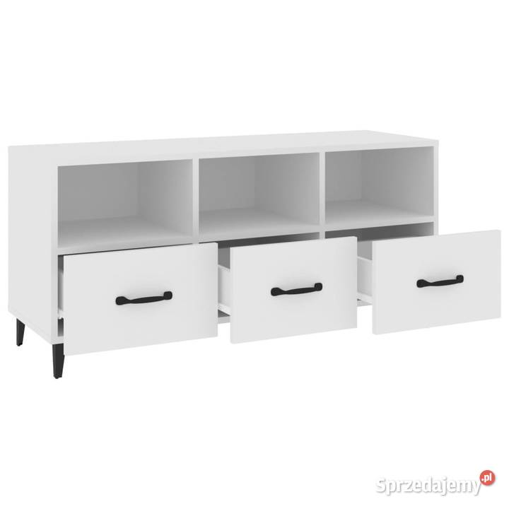 Szafka pod TV biała 102x35x50 materiał Warszawa