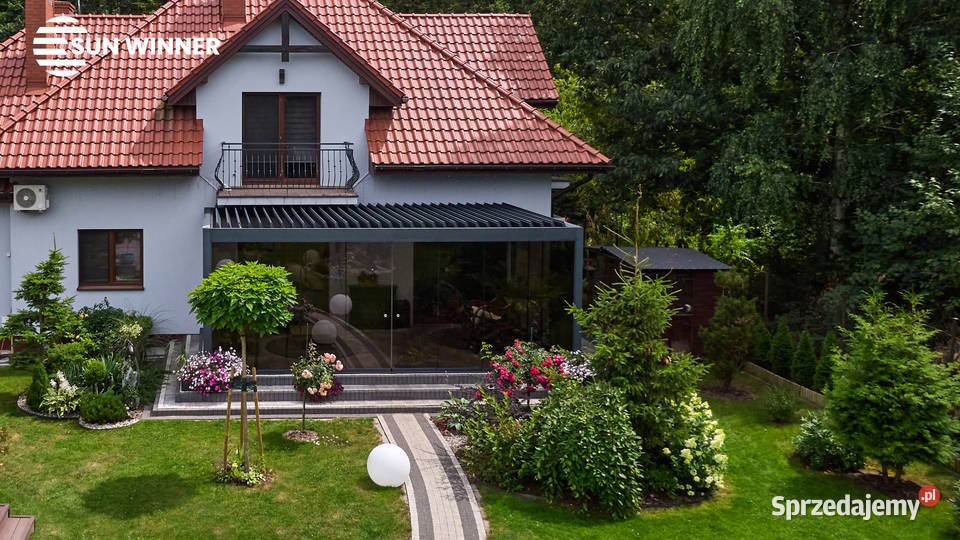 Pergola z dachem lamelowym Ogród Szczecin