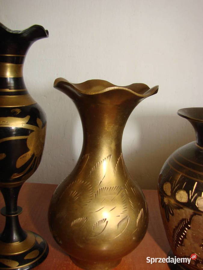 mosiężny indyjski wazonik pomorskie Pruszcz Gdański