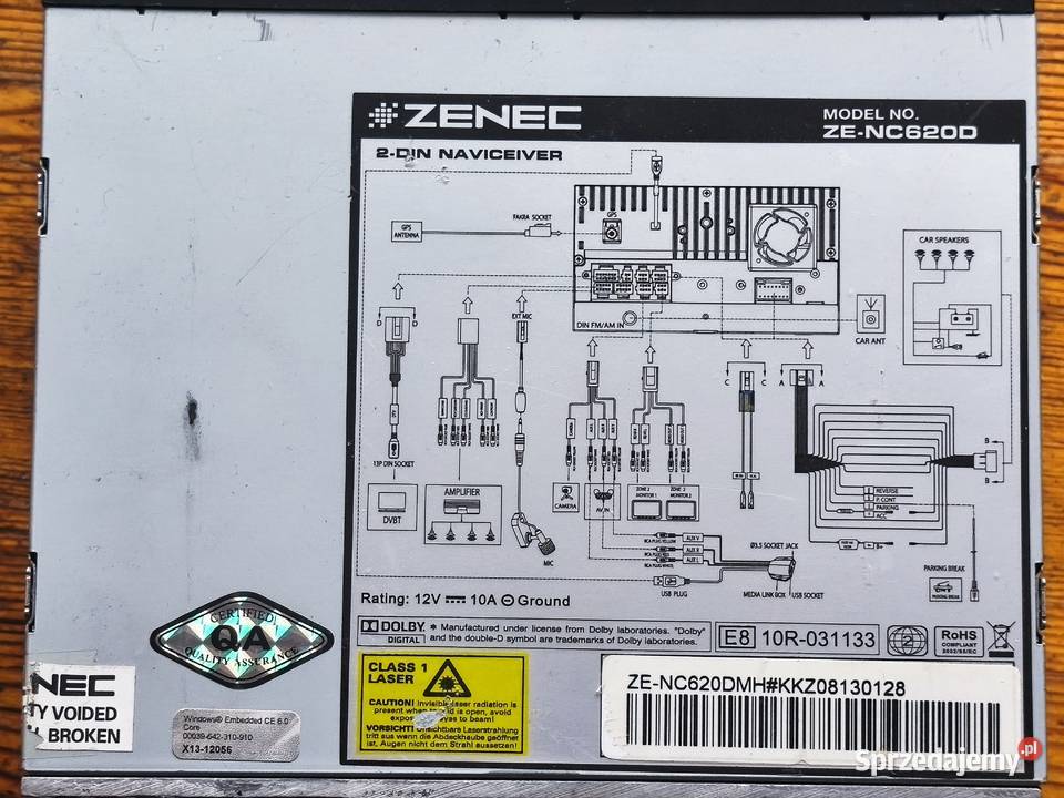 Radio 2 Din ZENEC ZENC620D Baranowo