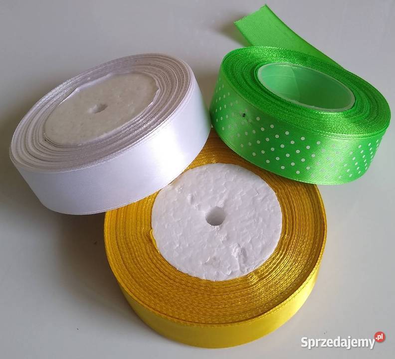 Wstążka Taśma Satynowa 25 Zestaw 3 sztuk Gdańsk