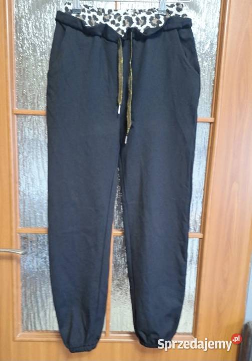 Dresowe spodnie włoskie rozmiar LXL czarne nowe lubelskie Lublin