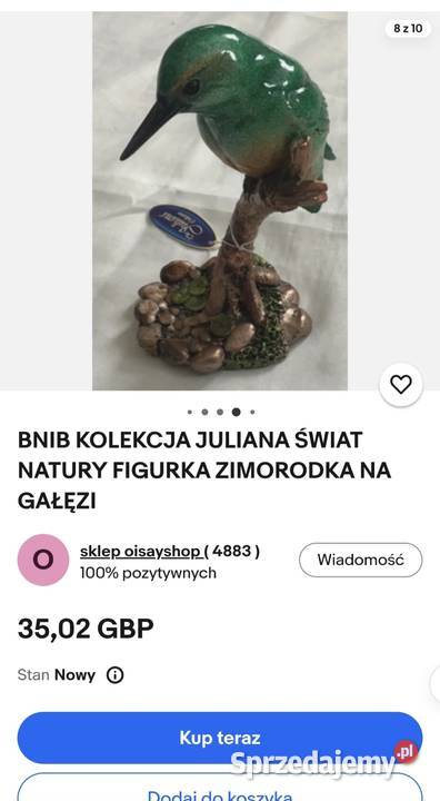 JULIANA COLECTION ŚWIAT NATURY FIGURKA ZIMORODKA łódzkie
