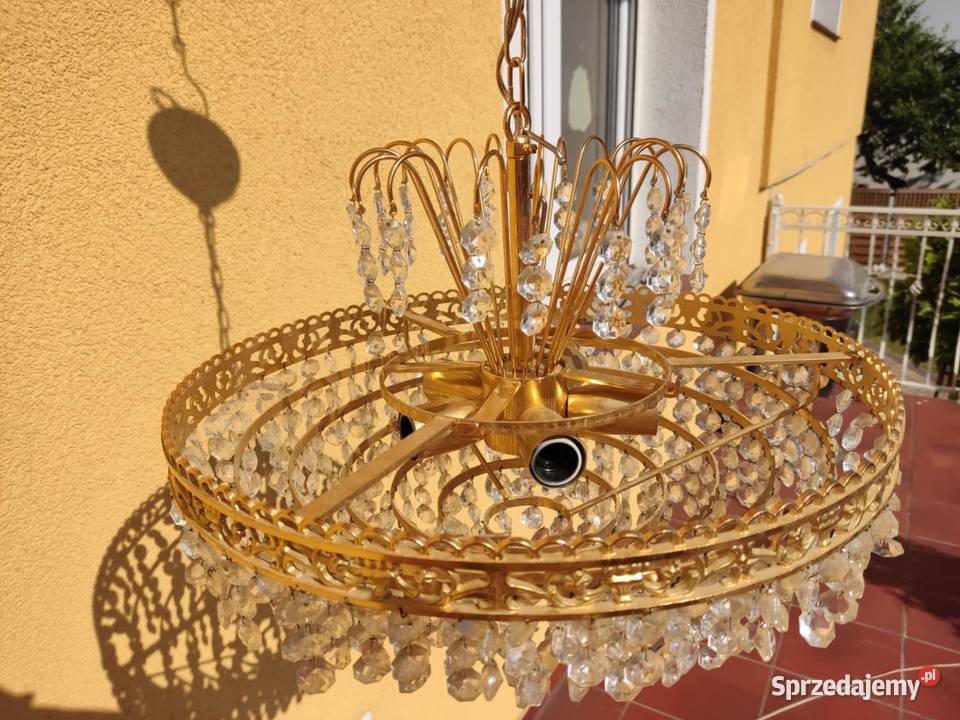 mosiężny żyrandol kaskadowy lubuskie Gorzów Wielkopolski