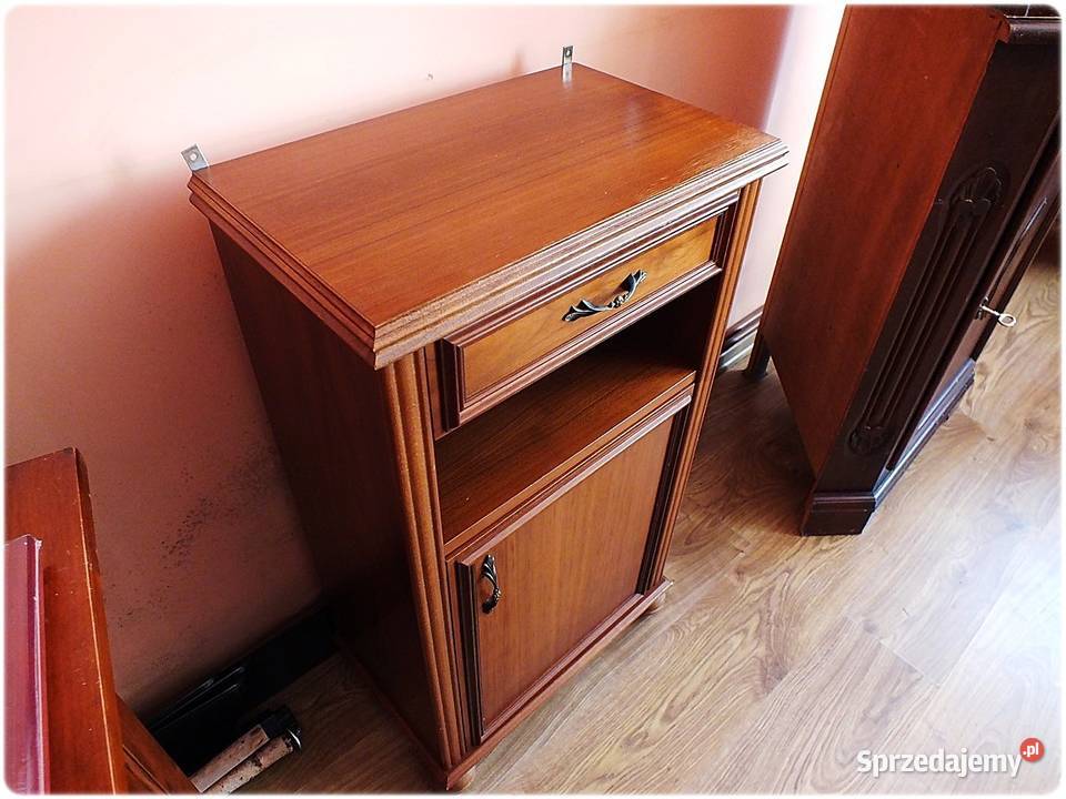 Stara Szafka nocna stojąca z szufladą i półką 50cm Żary