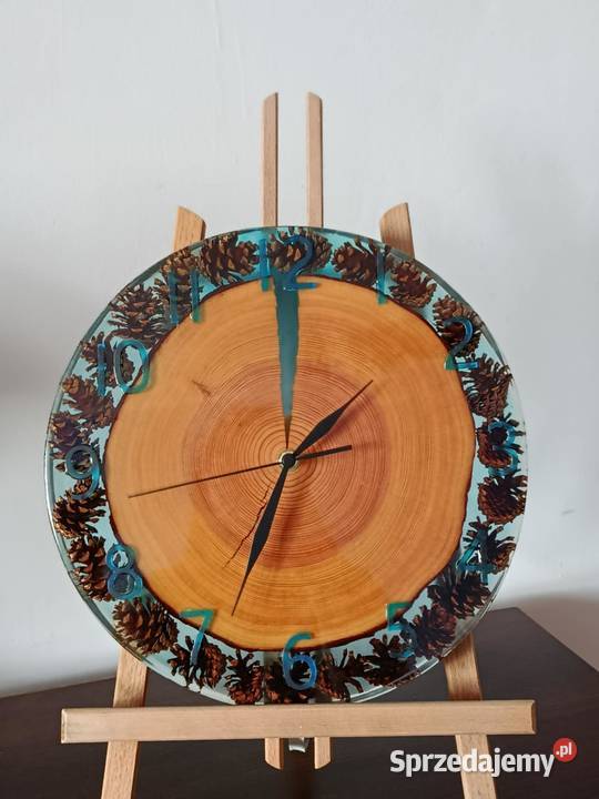 Zegar z żywicy epoksydowej Warszawa sprzedam