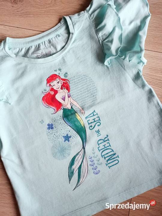 Tshirt koszulka dziewczęca turkusowa Ariel 110 Rozmiar 110 mazowieckie Płock