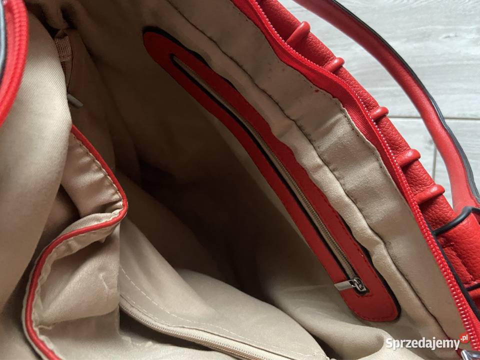 Nowa czerwona torebka pojemna nieużywana wielkopolskie Rogoźno sprzedam
