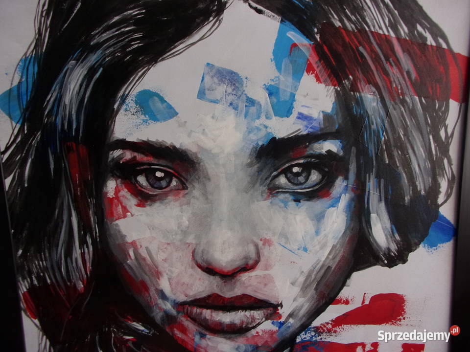 Twarz Kobiety autorstwa WZwolinskiego wym 70x80 mazowieckie Warszawa sprzedam