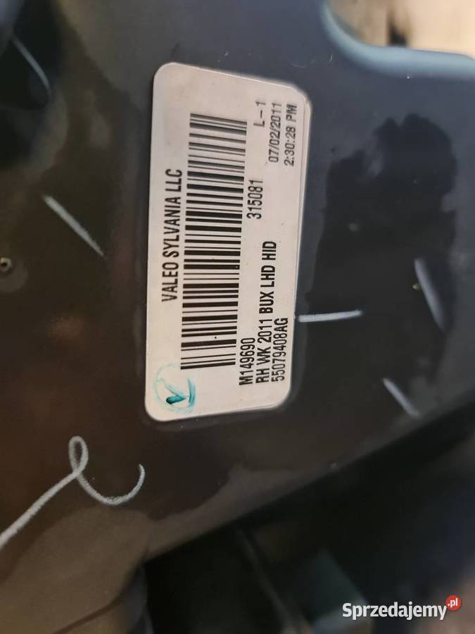 Jeep Grand Cherokee lampa Lewy przód 55079408AG śląskie Ustroń