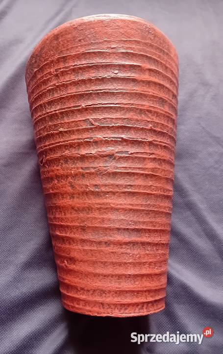 Ceramiczny wazon styl brutalistyczny recznie Koźminek