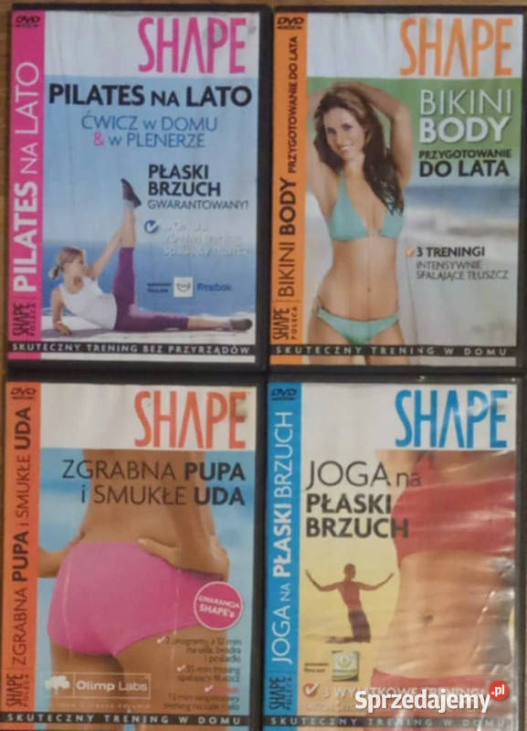 Shape Skuteczny trening w domu Zestaw 4 płyt DVD Aleksandrów Łódzki sprzedam