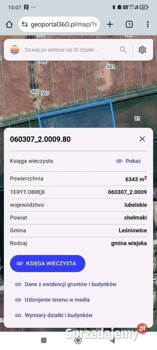 Sprzedam łąkę 2zł/m2 Leśniowice-Kolonia sprzedam