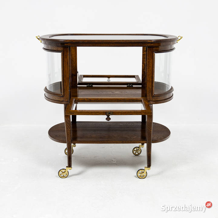 Stylowy Barek Antyk Dębowy Na Kółkach Stary Dąb Swarzędz