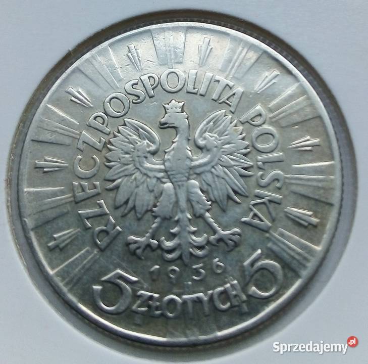 POLSKA5 1936 r SREBRO 750 J PIŁSUDSKI Legionowo