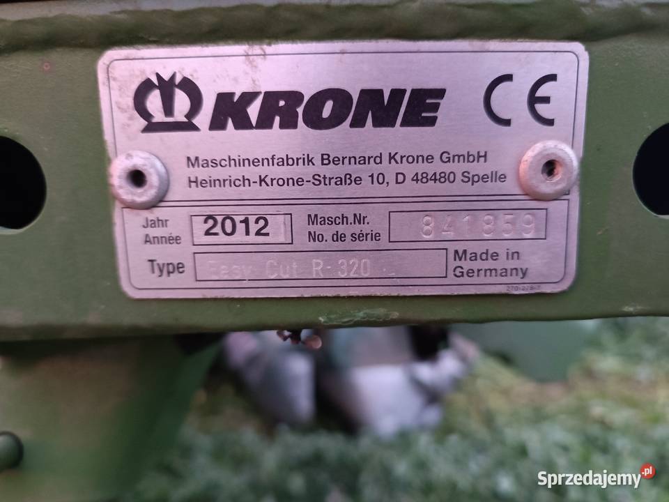 Kosiarka Krone EasyCut R320 2012 Suwałki